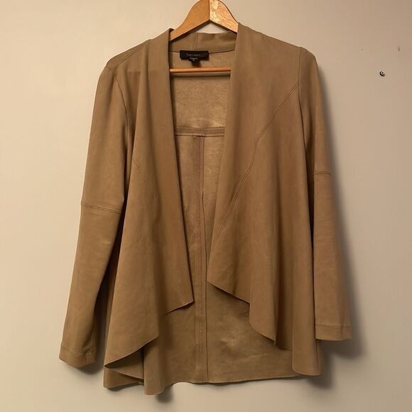 Karen Kane Tan Suede Waterfall Open Blazer S - Picture 4 of 12